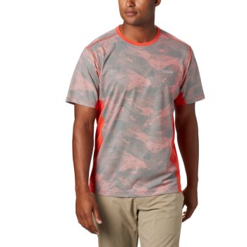 Columbia Solar Chill 2.0 Short Sleeve, Camiseta Rojos Para Hombre | 269783-YDI